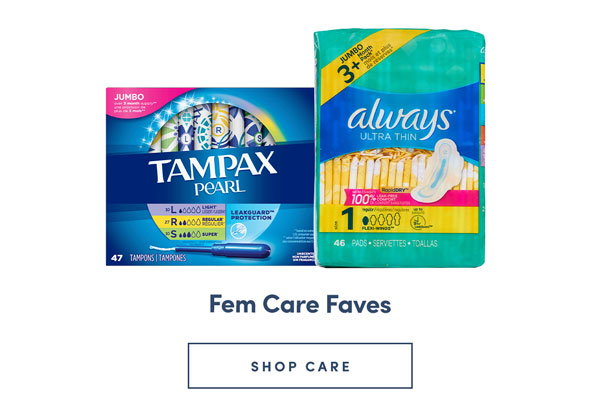Fem Care Faves. SHOP CARE