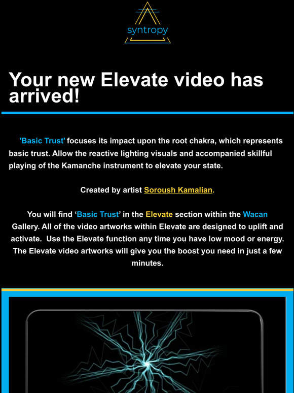 Don't miss the new Elevate video in Syntropy!