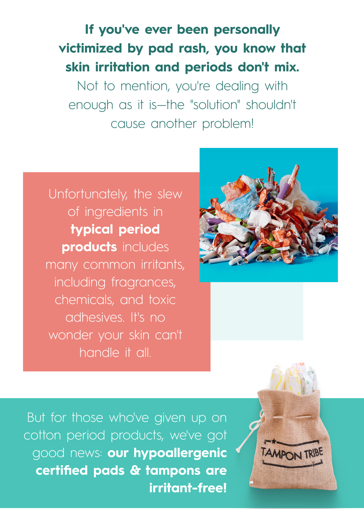 Tampon Tribe Love pads or tampons but hate the irritation? Milled