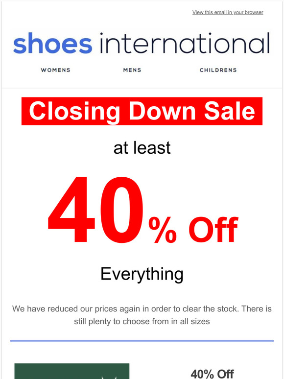Closing Down Sale - at least 40% Off Everything