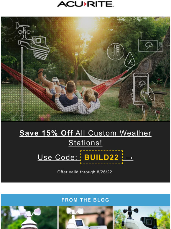 15% Off Custom Weather Stations