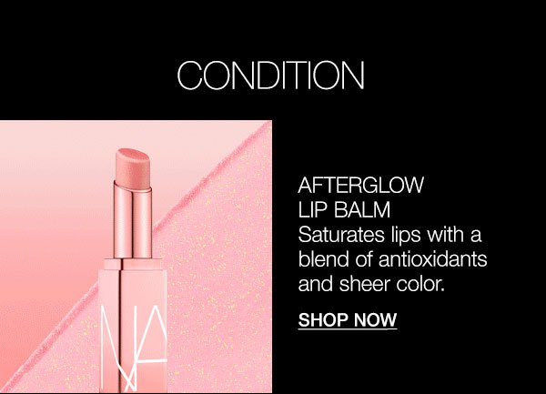 Afterglow Lip Balm saturates lips with a blend of antioxidants and sheer color.