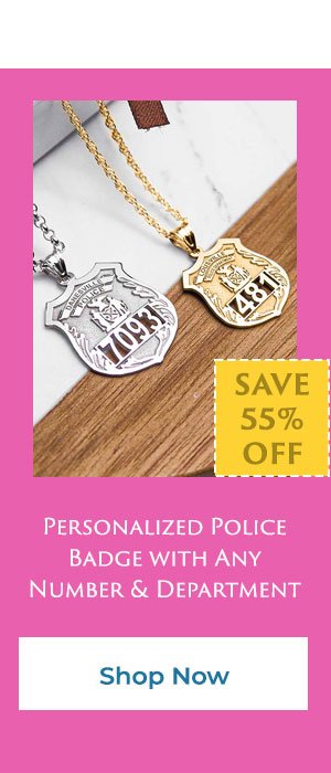 Police Badge Pendant Necklace