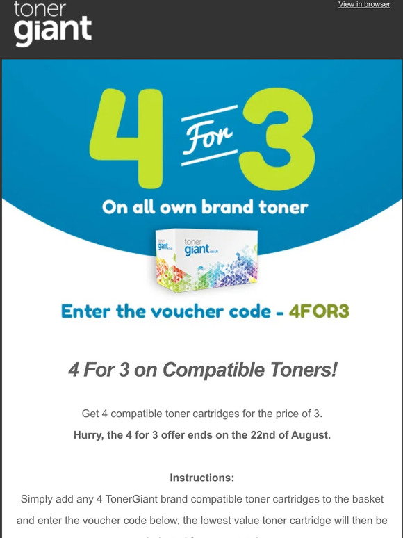 100 Orders Get 7% Off All Ink \u0026 Toner 