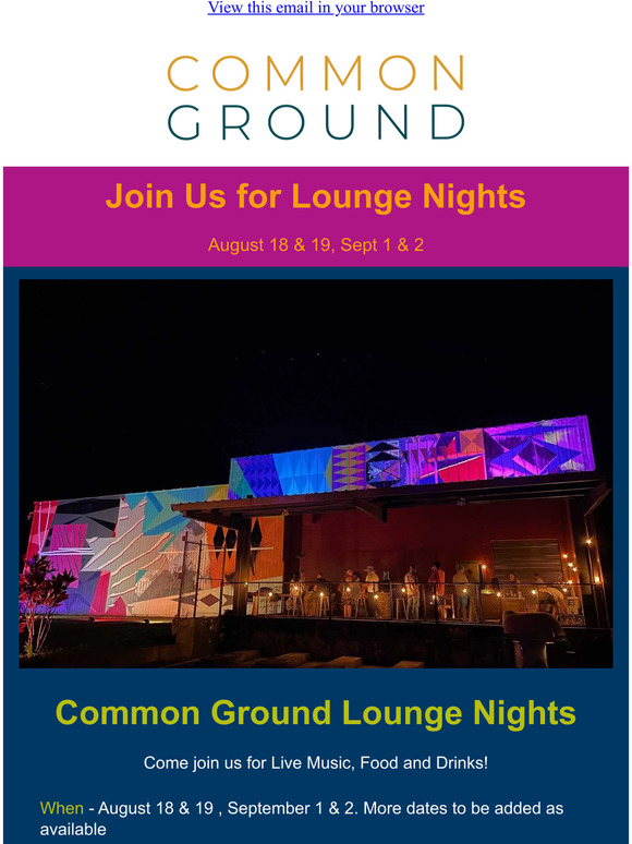 Common Ground Lounge Nights