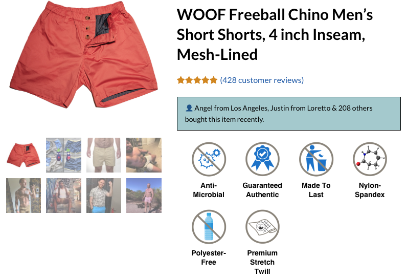 6 inch Inseam Chino Shorts Men's Shorts - Men's Casual Shorts - Men's Chino  Shorts - 6 inch Inseam Chino Shorts - WOOF