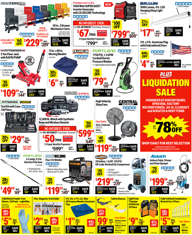 Harbor Freight Tools: Our GIANT Liquidation Sale Ends Today!