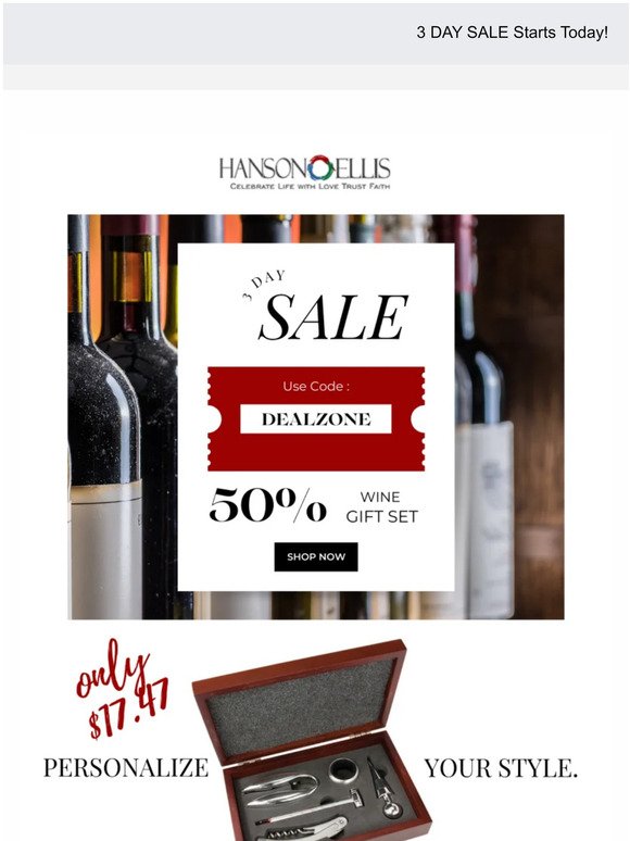 Wine Lovers Rejoice with a 50% Off 3-Day Sale