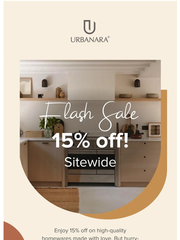 FLASH SALE: 15% OFF