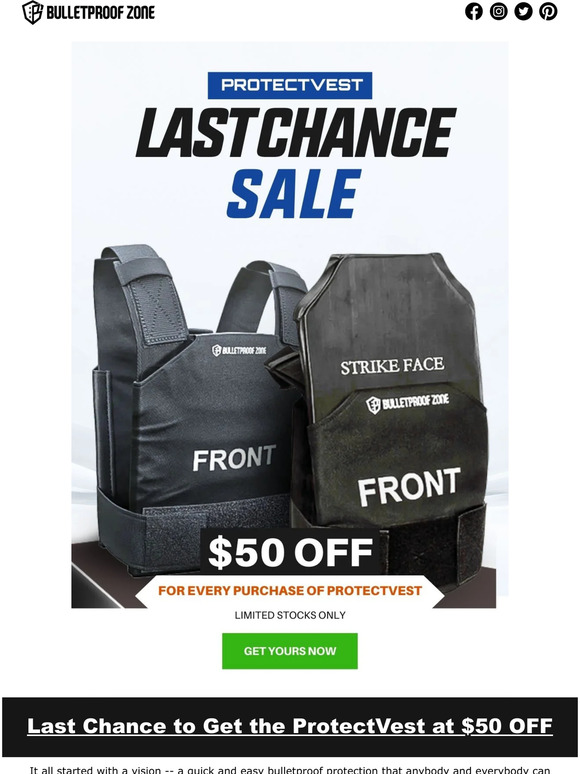 Bulletproof Zone Quick and Easy Bulletproof Protection for only 249.