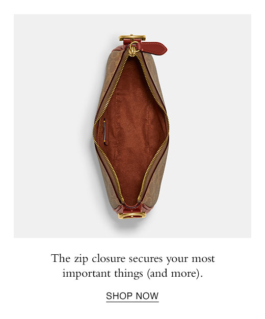 The zip closure secures your most important things (and more). SHOP NOW