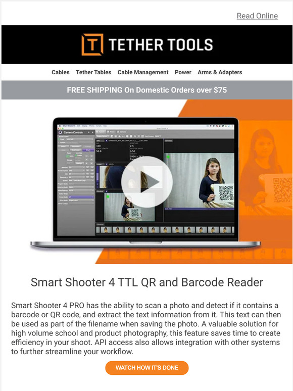 Tether Tools: Through The Lens Barcode/QR Code Reader with Smart ...