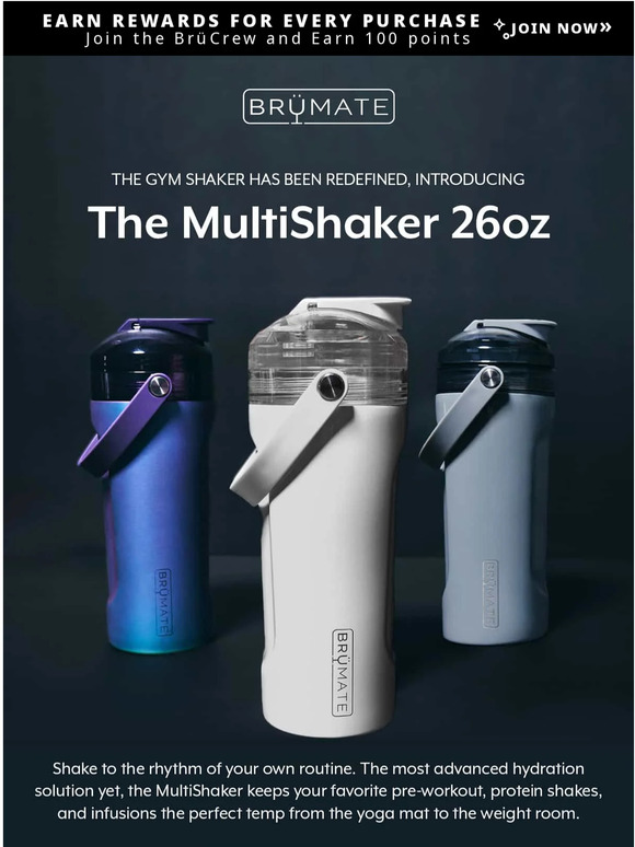 BruMate The All NEW MultiShaker 26oz Milled