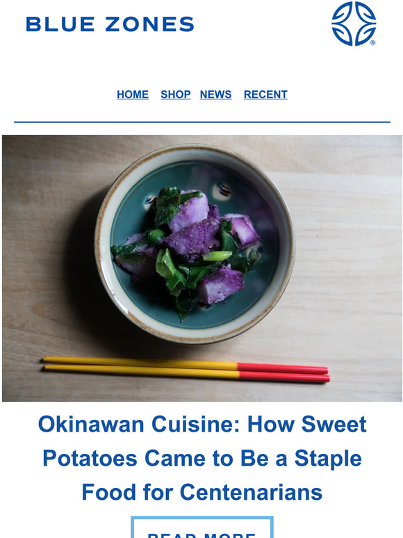 The Blue Zones Solution Sweet potato bites recipe + Simple steamed