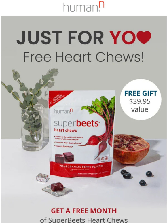 HumanN GOING FAST ⚡️ Free SuperBeets Heart Chews! Milled