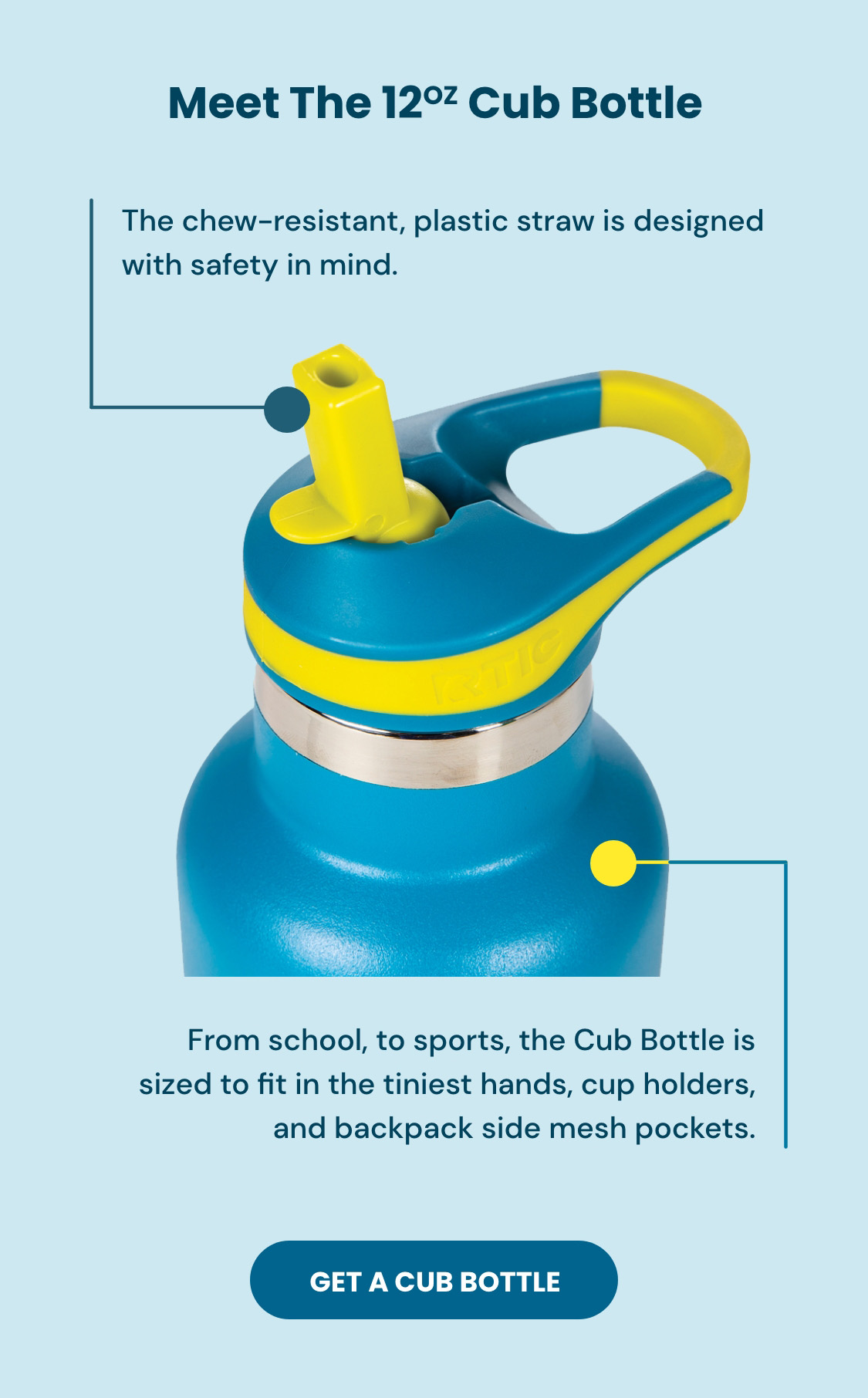 Rtic: Meet The 12oz Cub Bottle Made For Kids 