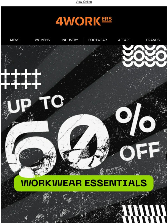 Early Access! Up to 60% OFF Workwear 💥