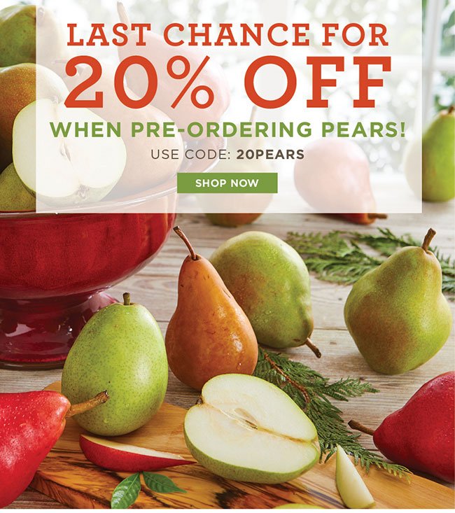 20% Off Straight Pear Packs
