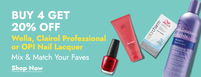 BUY 4 GET 20% OFF Wella, Clairol Professional or OPI Nail Lacquer - Mix & Match Your Faves - Shop Now