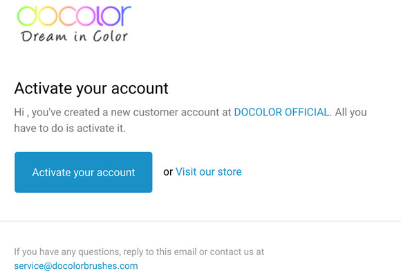 Customer account activation