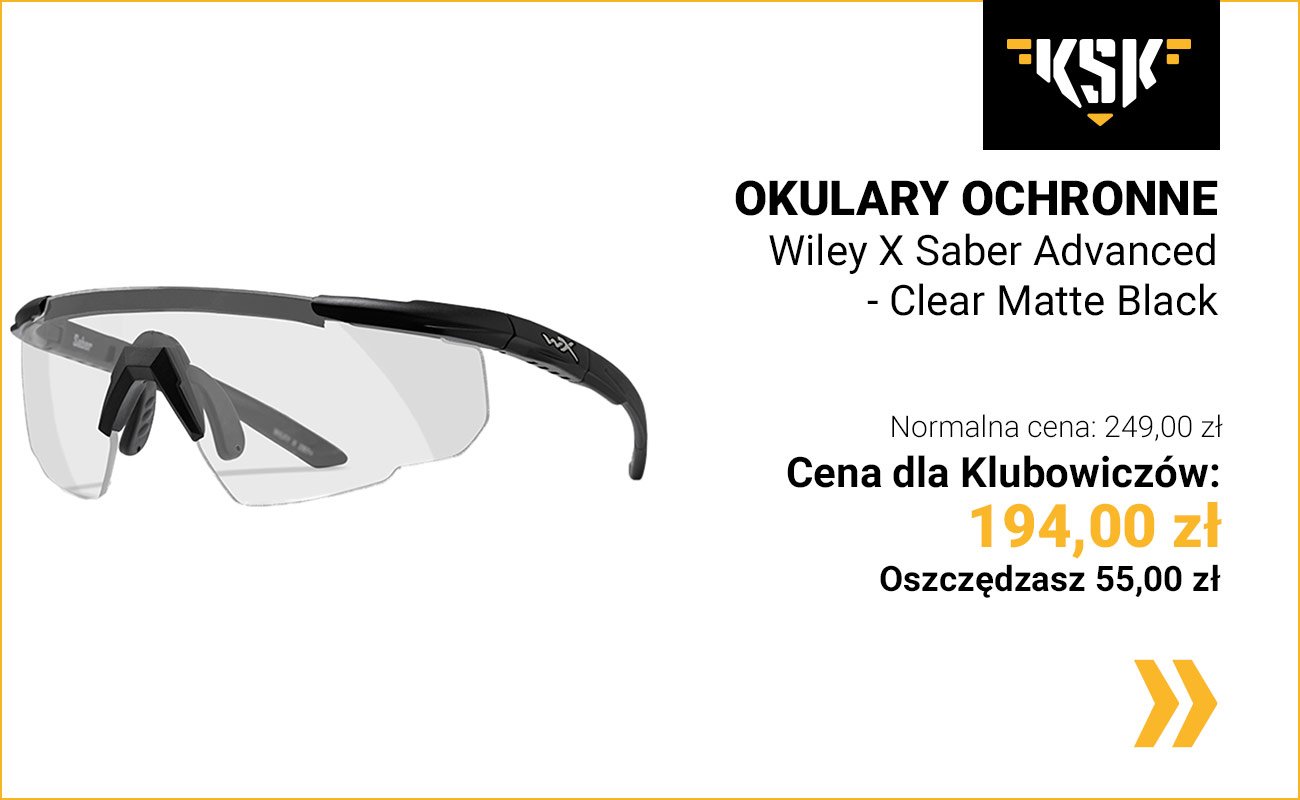 Okulary ochronne Wiley X Saber Advanced - Clear Matte Black