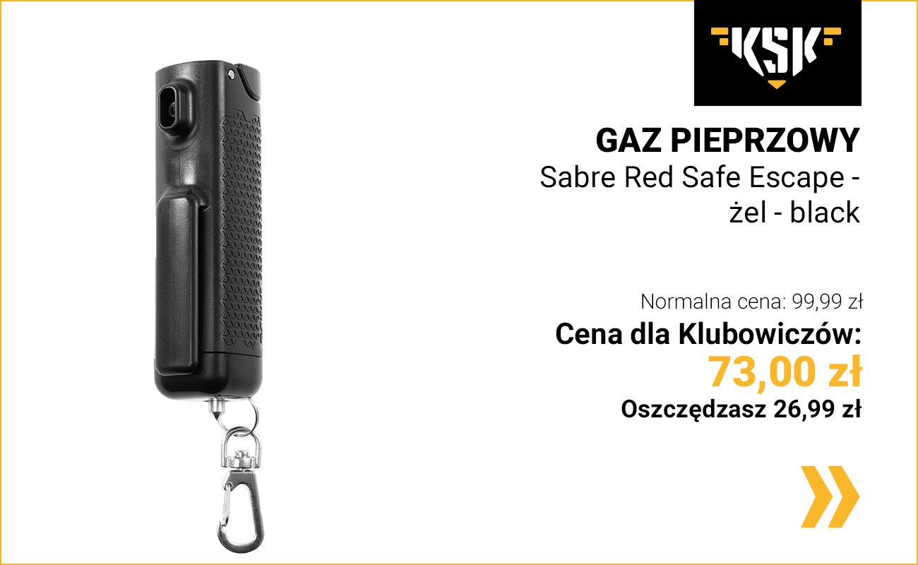 Gaz pieprzowy Sabre Red Safe Escape - żel - black