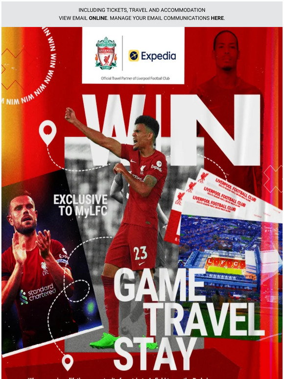 Liverpool FC US Win a trip to Anfield with MyLFC and Expedia! Milled