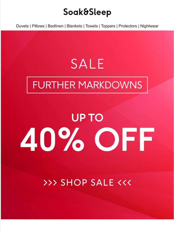 Soak And Sleep 💸Further Markdowns Now On! Milled