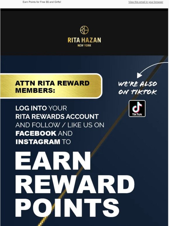 Like and Follow = More Rewards Points!