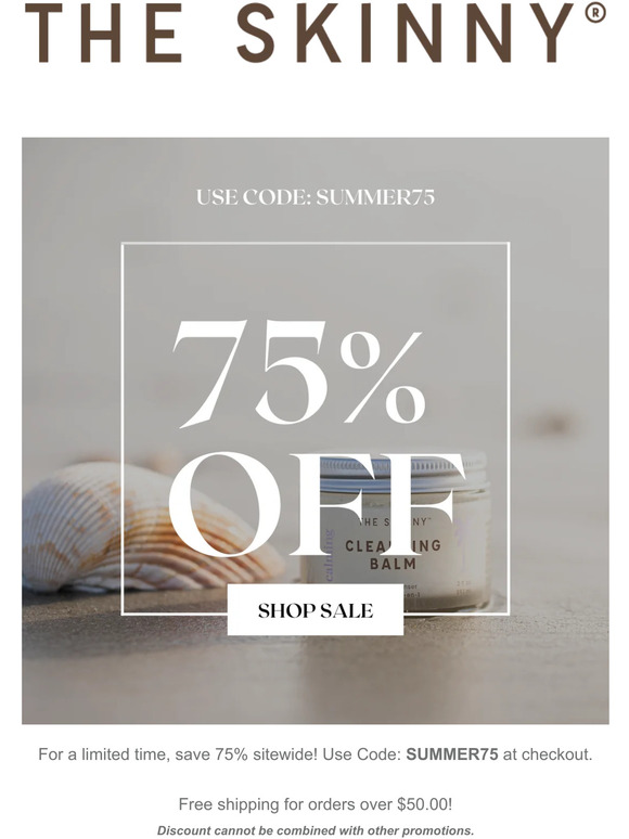 75% off Sitewide!
