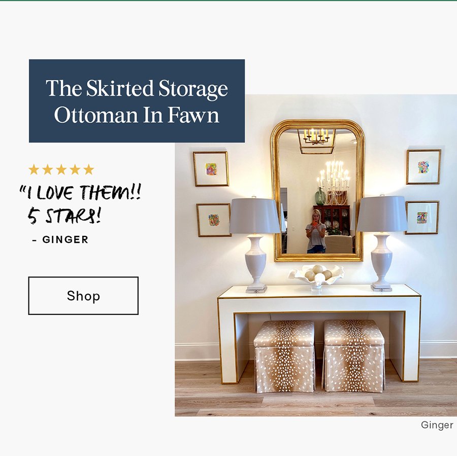 Shop Skirted Storage Ottoman