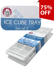 Chef's Best White Ice Cube Tray in Set of Two