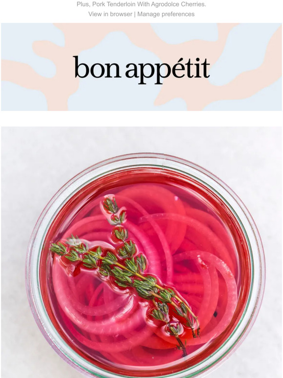 Bon Appétit Quick Pickled Onions Milled