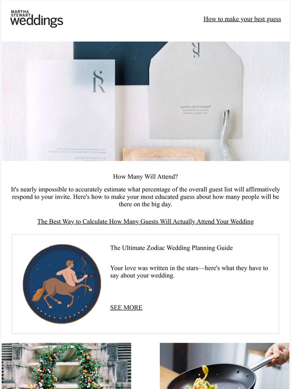 Martha Stewart Weddings The Best Way to Calculate How Many Guests Will