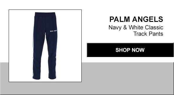 Palm Angels, Navy & White Classic Track Pants. Shop now