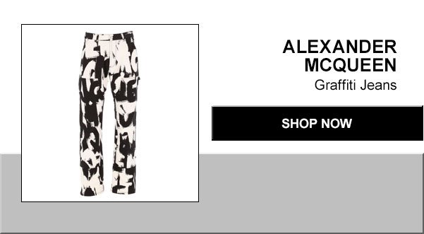 Alexander Mcqueen Graffti Jeans. Shop now