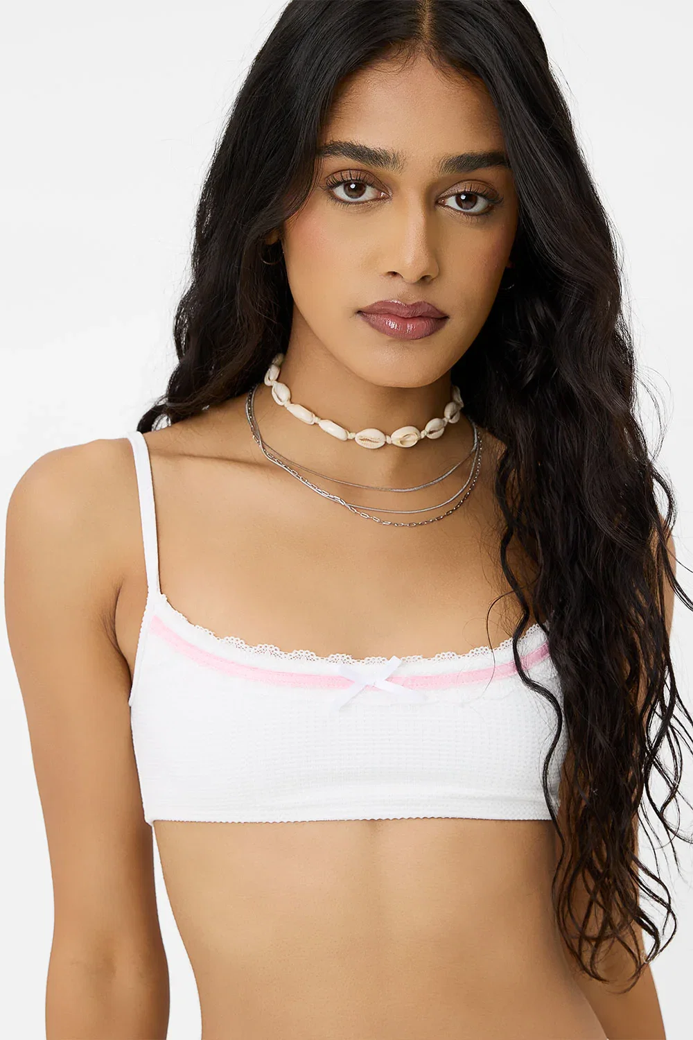 Image of Dallas Waffle Bralette Bikini Top - Dandelion