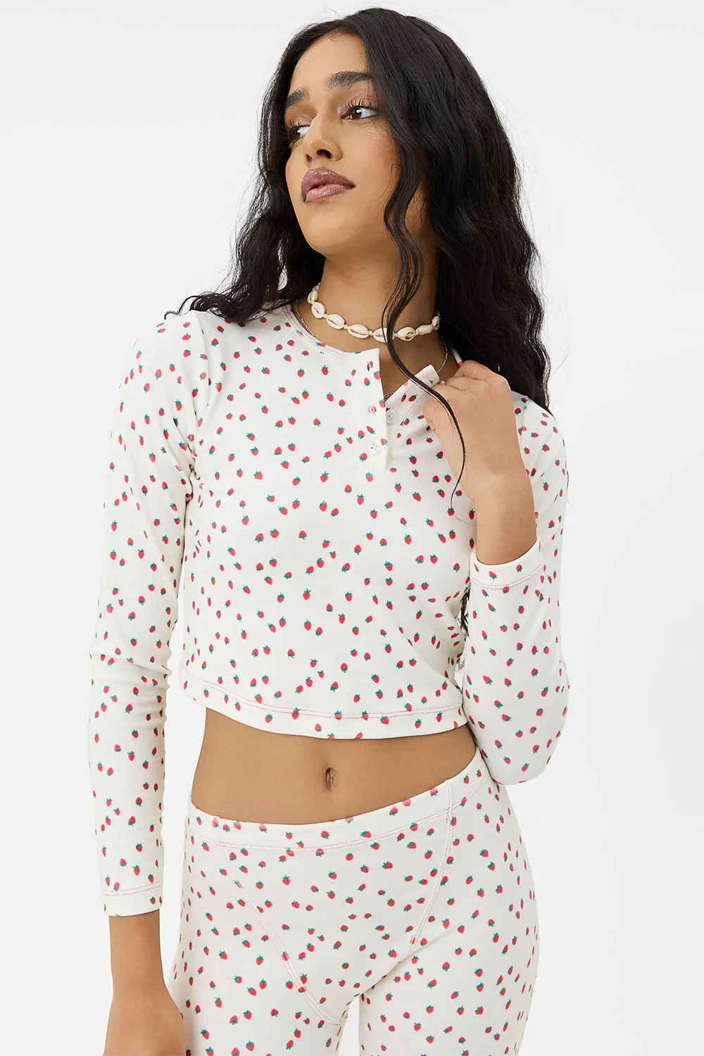 Image of Lake Terry Long Sleeve Top - Strawberry Cream