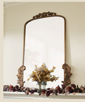 Gold Bordeaux Ornate Scroll Mirror