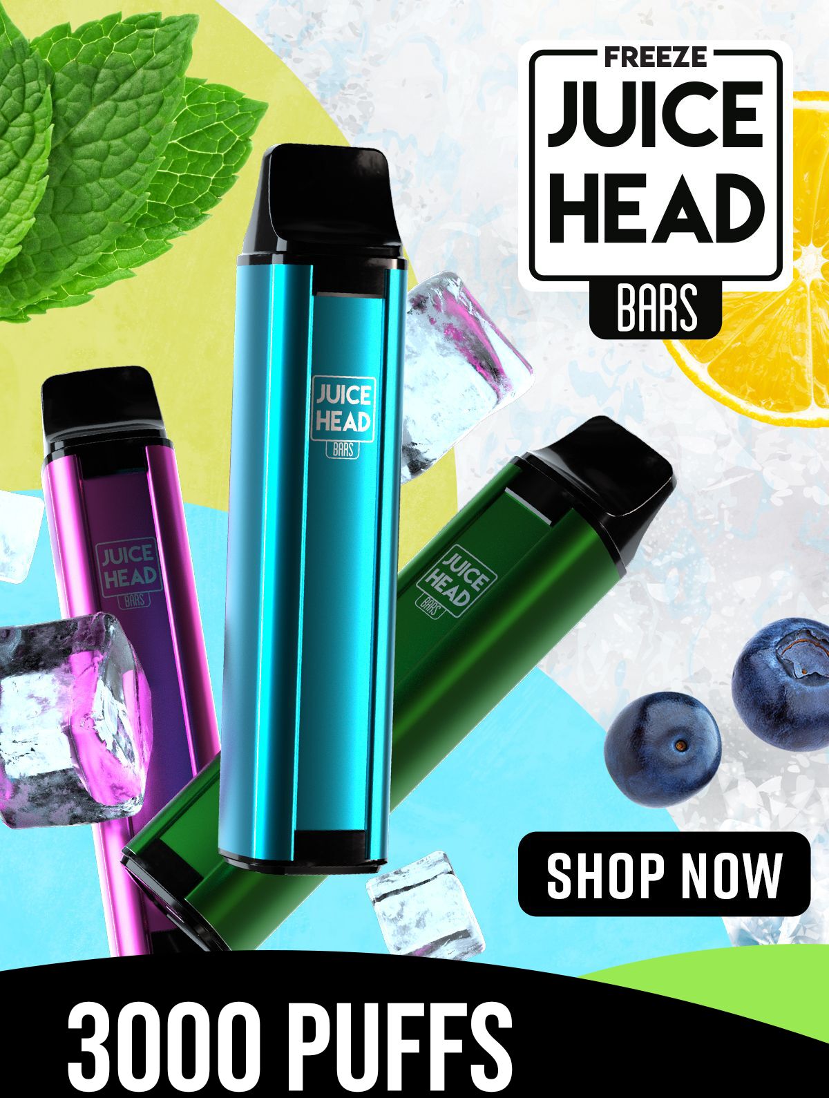 🍋Juice Head Bars 3000 Puffs!🧊 Milled