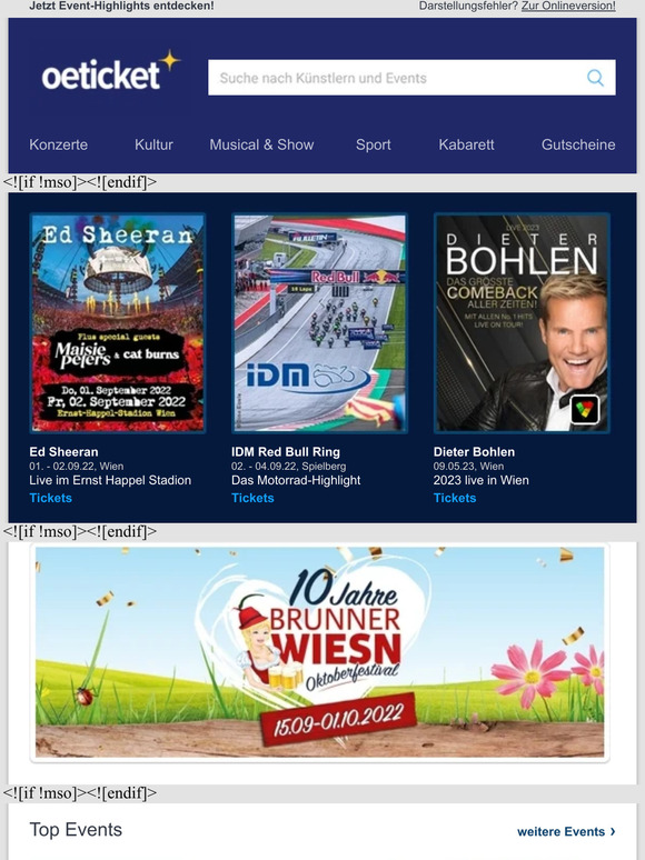 Ed Sheeran | IDM Red Bull Ring | Dieter Bohlen | uvm.