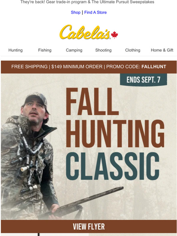 Cabela's Canada: NEW SALE: Fall Hunting Classic | Milled