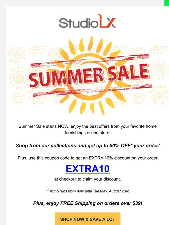 #SummerSale Deals for You from StudioLX!