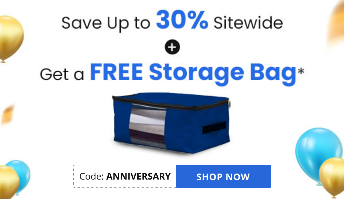 Save Up To 30% Sitewide + Get a Free Storage Bag