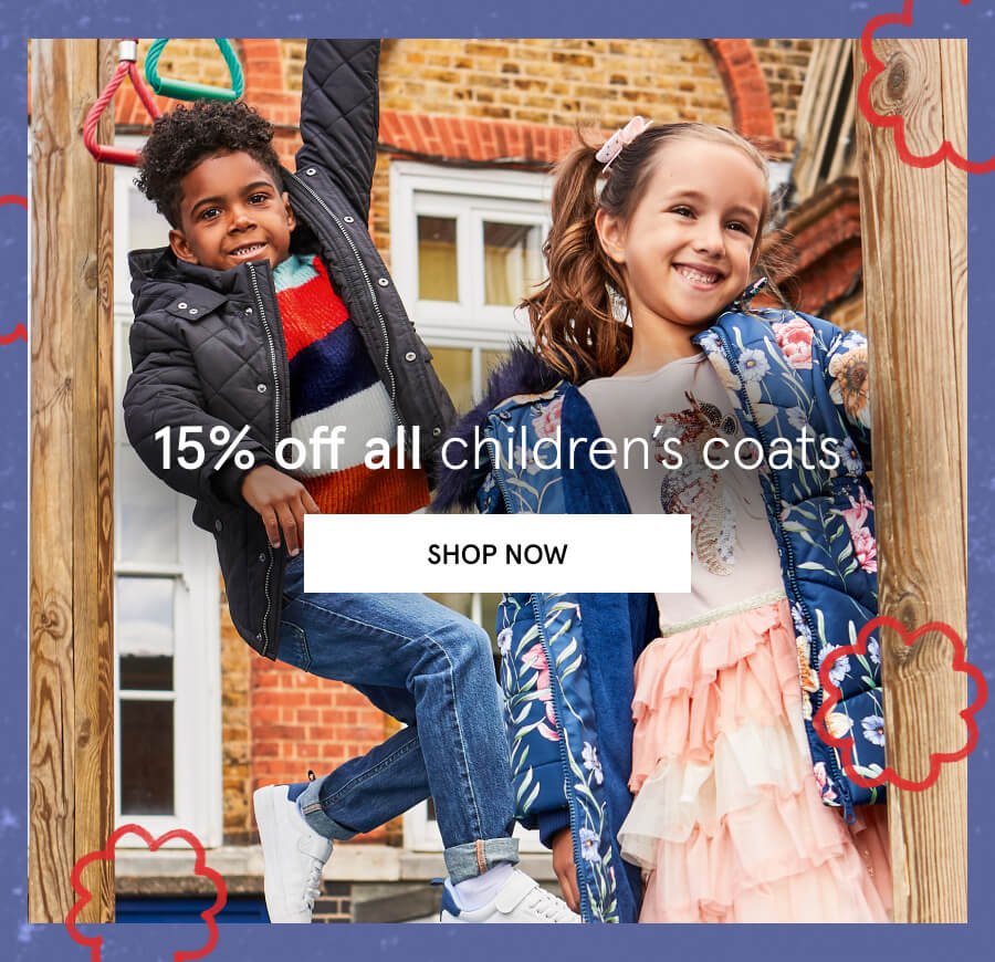 15% off all children's coats
