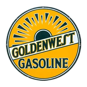 30" Goldenwest Gasoline DS Porcelain Sign TAC 9