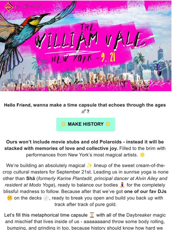 Wake Up & Dance at The William Vale 💫