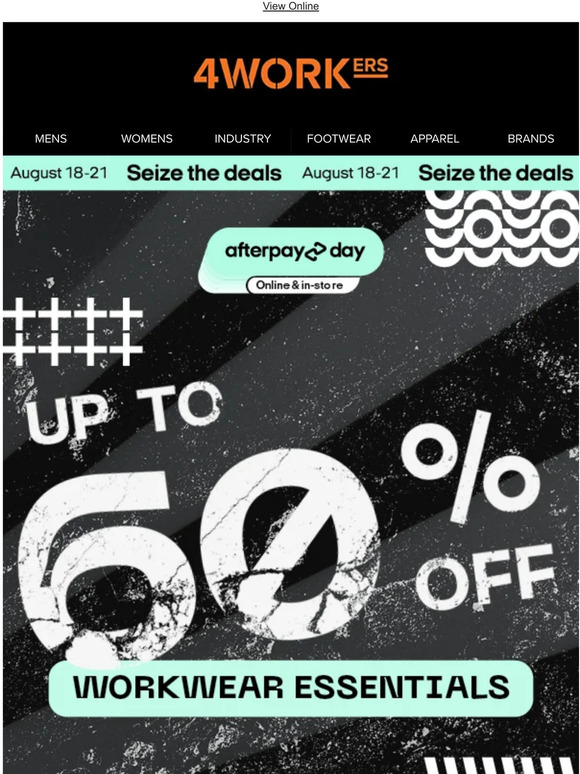Up to 60% OFF Workwear 💥 Shop Top Brands