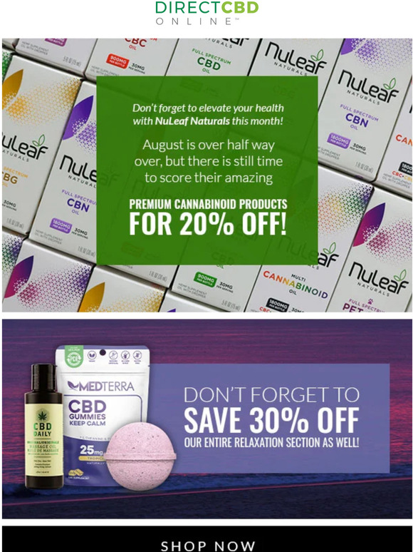 🚨Don’t Forget to Take 20% NuLeaf Naturals!