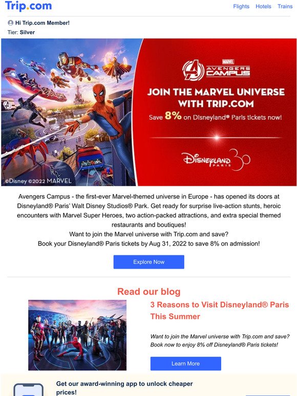 Save 8% on Disneyland® Paris Tickets